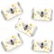 Big Dot of Happiness Little Bumblebee - Mini Candy Bar Wrapper Stickers - Bee Baby Shower or Birthday Party Small Favors - 40 Count